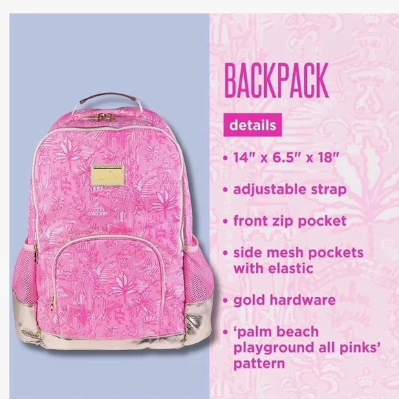 Lilly Pulitzer ‘Palm Beach Playground’ Backpack - Picture 2 of 4